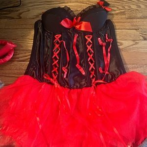 Women’s Halloween devil corset costume